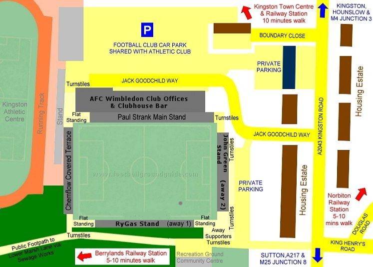 Ground Layout of AFC Wimbledon