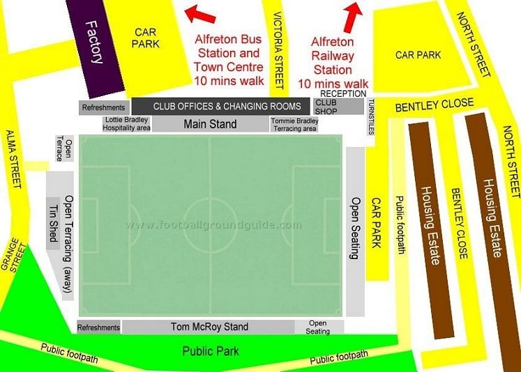 Ground Layout of Alfreton Town