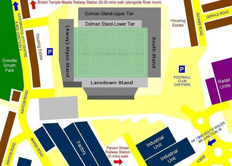 Ground Layout of Bristol City
