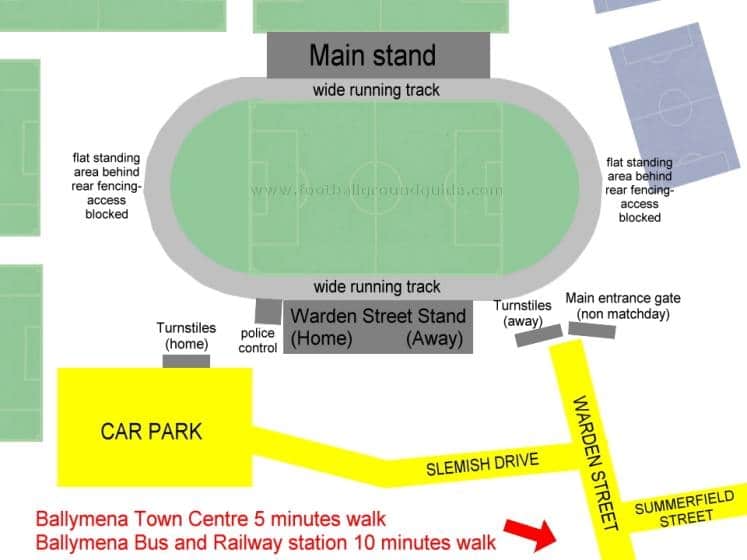 Ground Layout of Ballymena United