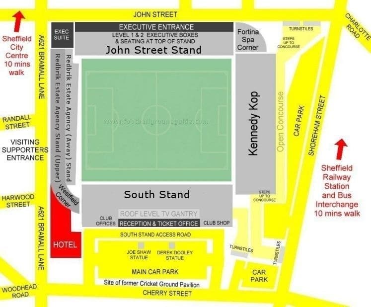 Ground Layout of Sheffield United