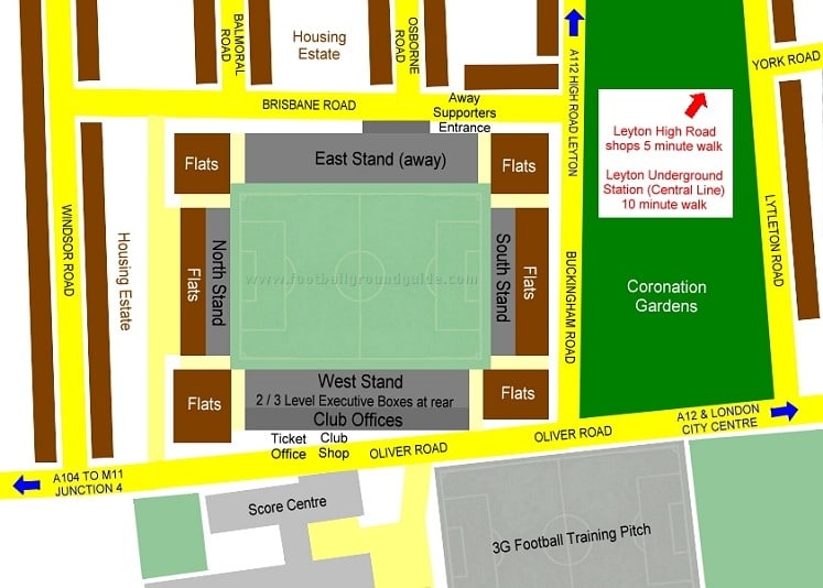 Ground Layout of Leyton Orient