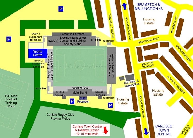 Ground Layout of Carlisle United