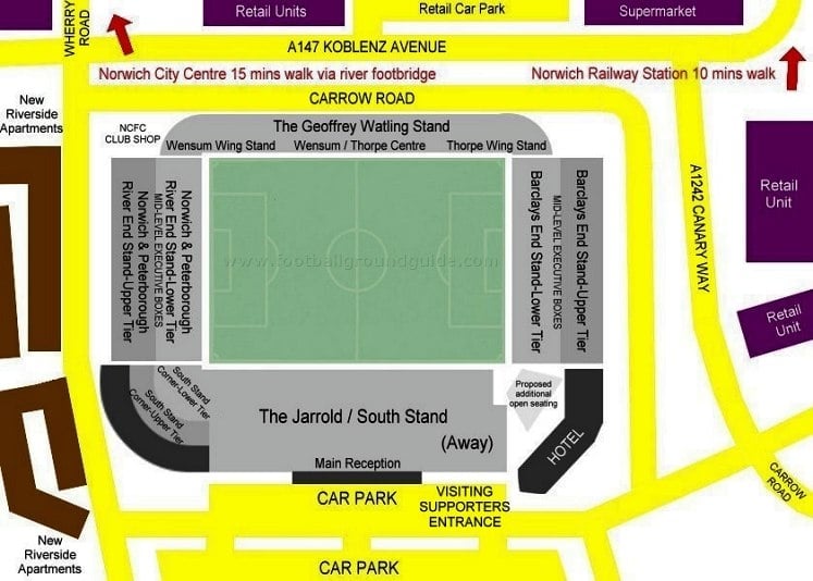 Ground Layout of Norwich City