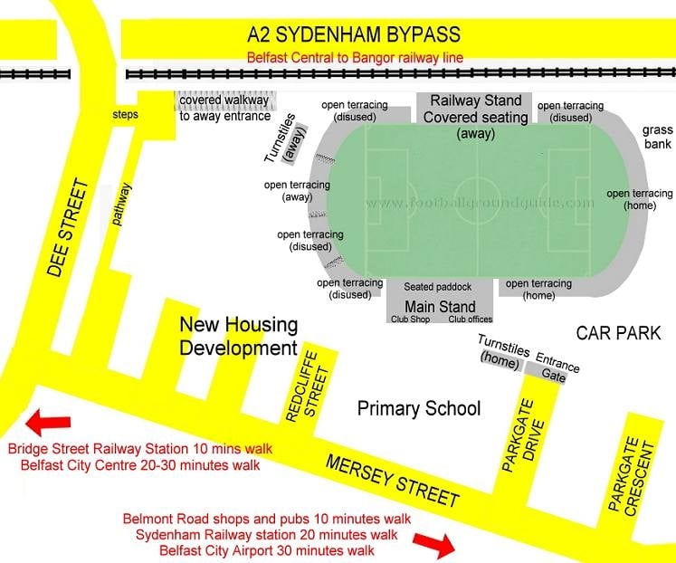 Ground Layout of Glentoran