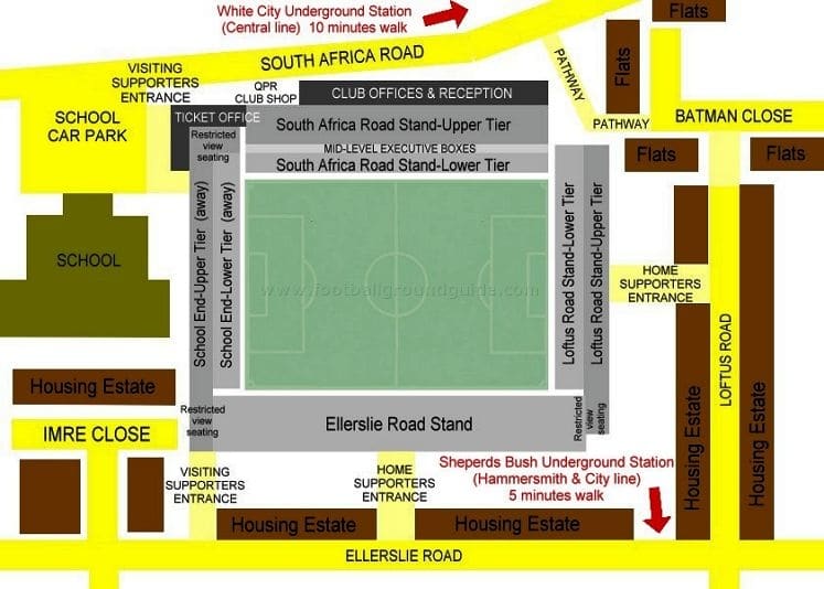 Ground Layout of Queens Park Rangers