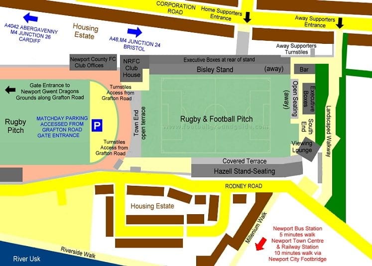 Ground Layout of Newport County