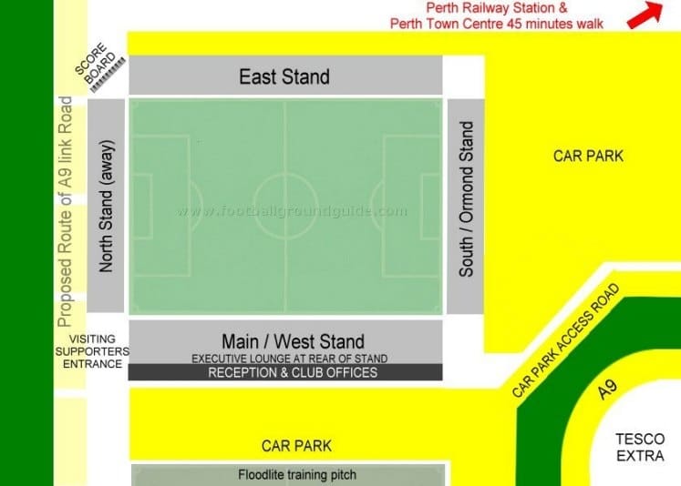 Ground Layout of St Johnstone