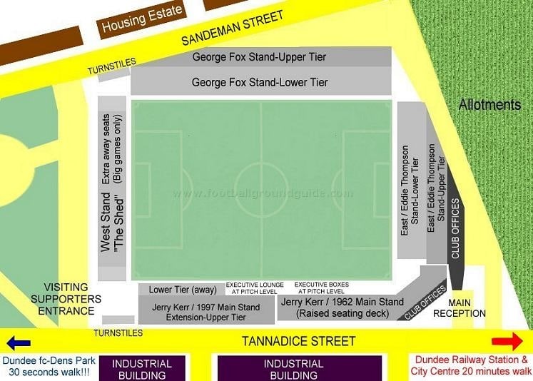 Ground Layout of Dundee United