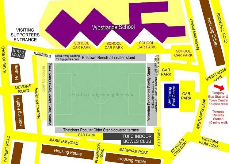 Ground Layout of Torquay United