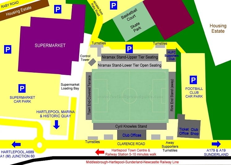 Ground Layout of Hartlepool United