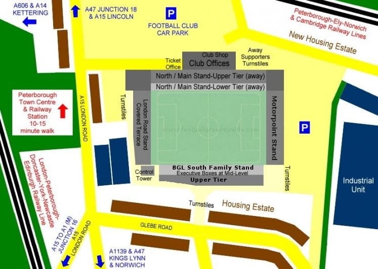 Ground Layout of Peterborough United