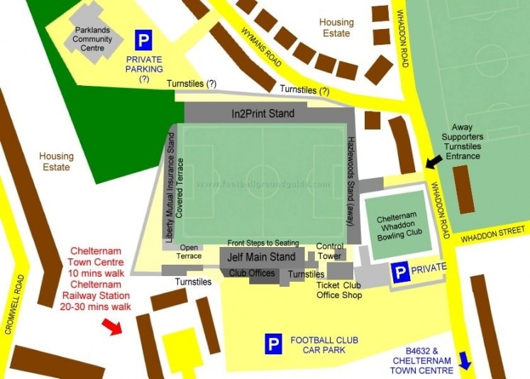 Ground Layout of Cheltenham Town