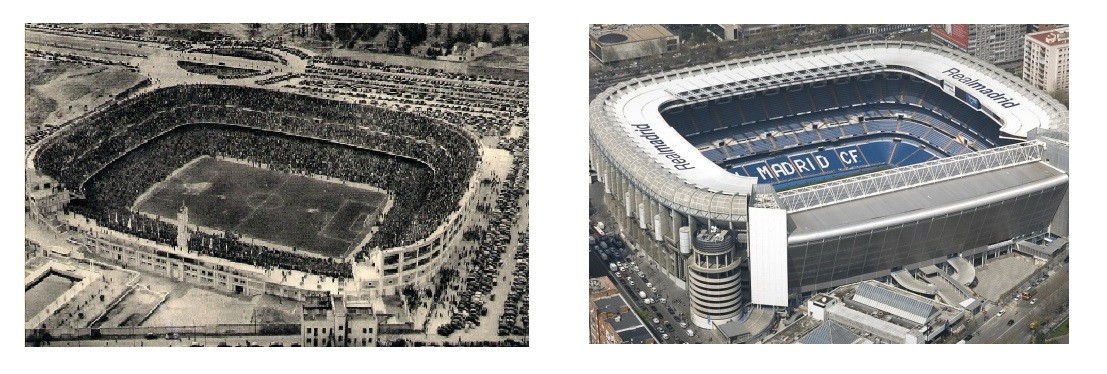 Stadiums then and now: Santiago Bernabeu