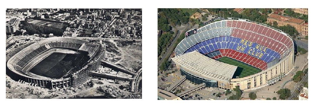 Stadiums then and now: Camp Nou
