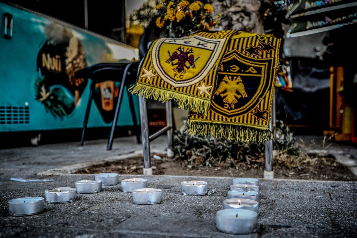 AEK Athens vs Dinamo Zagreb violence: UCL qualifier postponed after Greek fan killed by hooligans 1 Tribute to the fan stabbed to death before AEK Athens v Dinamo Zagreb