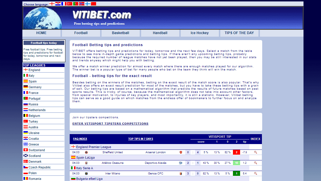 vitibet home page
