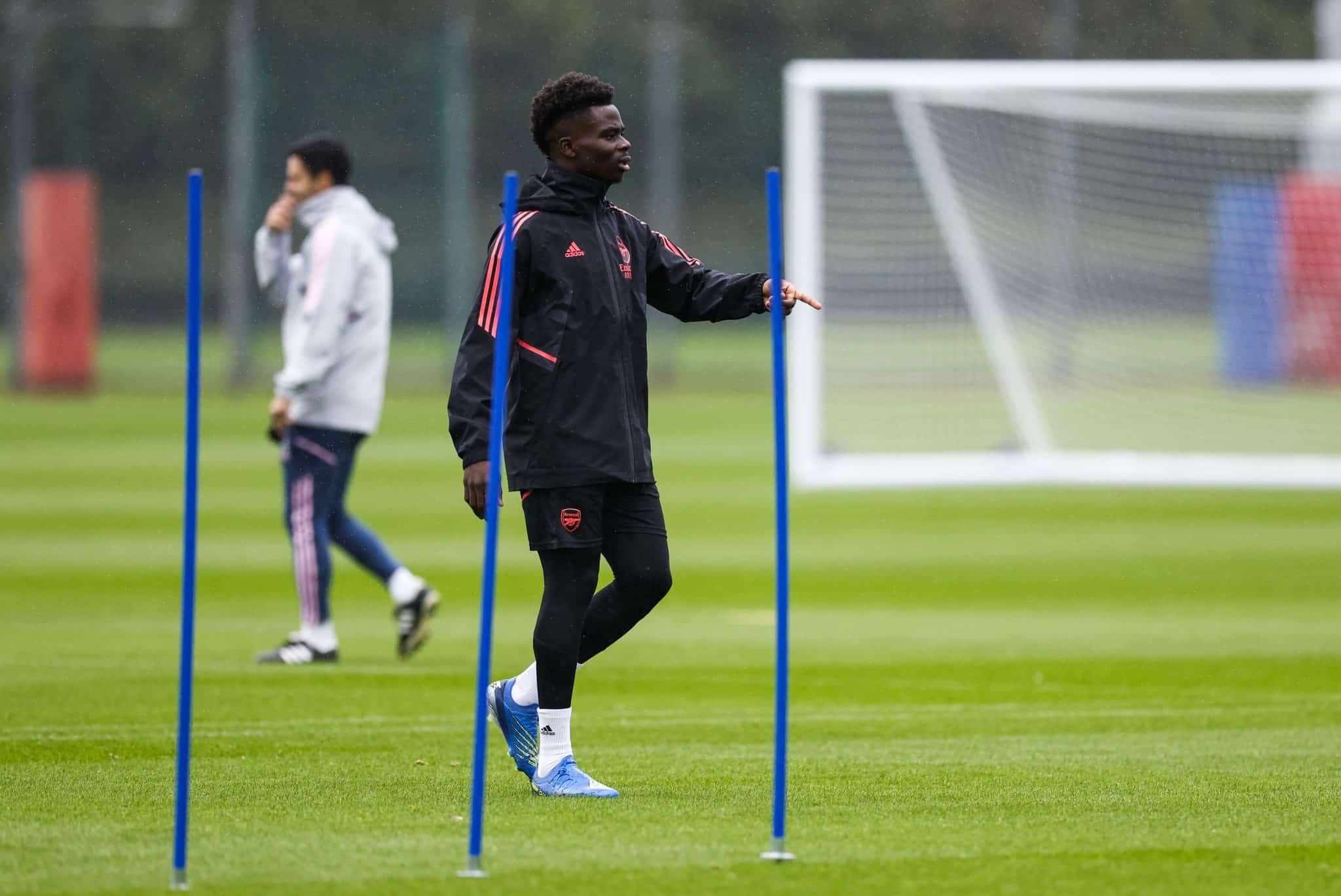 Bukayo Saka in Arsenal training at Arsenal training ground London Colney training ground came from Hale End and the Arsenal Academy