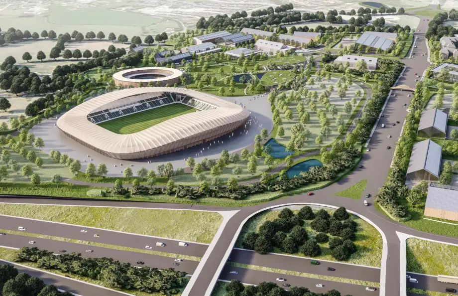 New Forest Green Rovers stadium: Details behind all-wooden football ground 2 Eco Park New Forest Green Rovers stadium 2023
