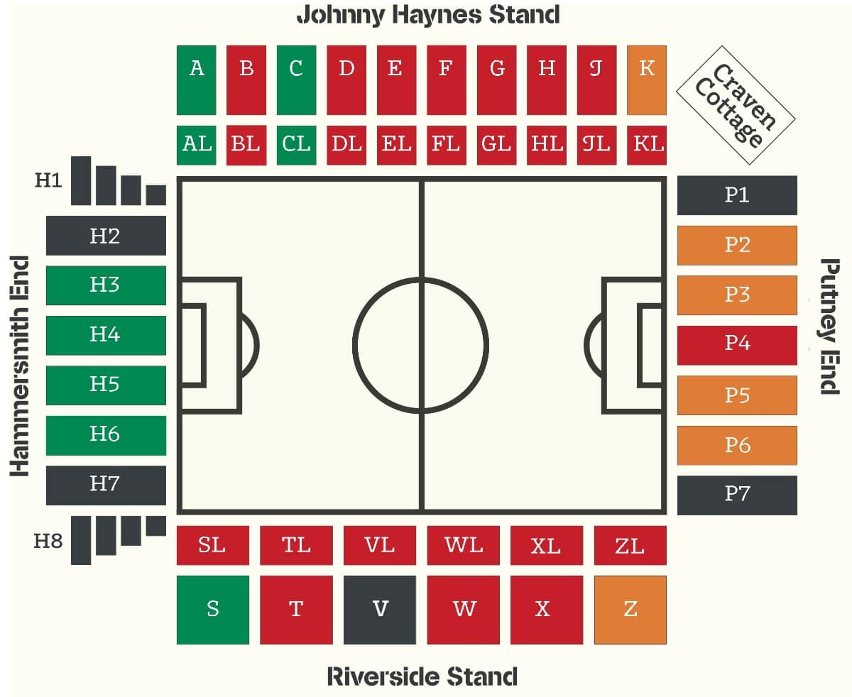 How to buy Fulham tickets: Prices, membership, essential guide to cheap Premier League tickets 2025/26 2 Craven Cottage seating plan