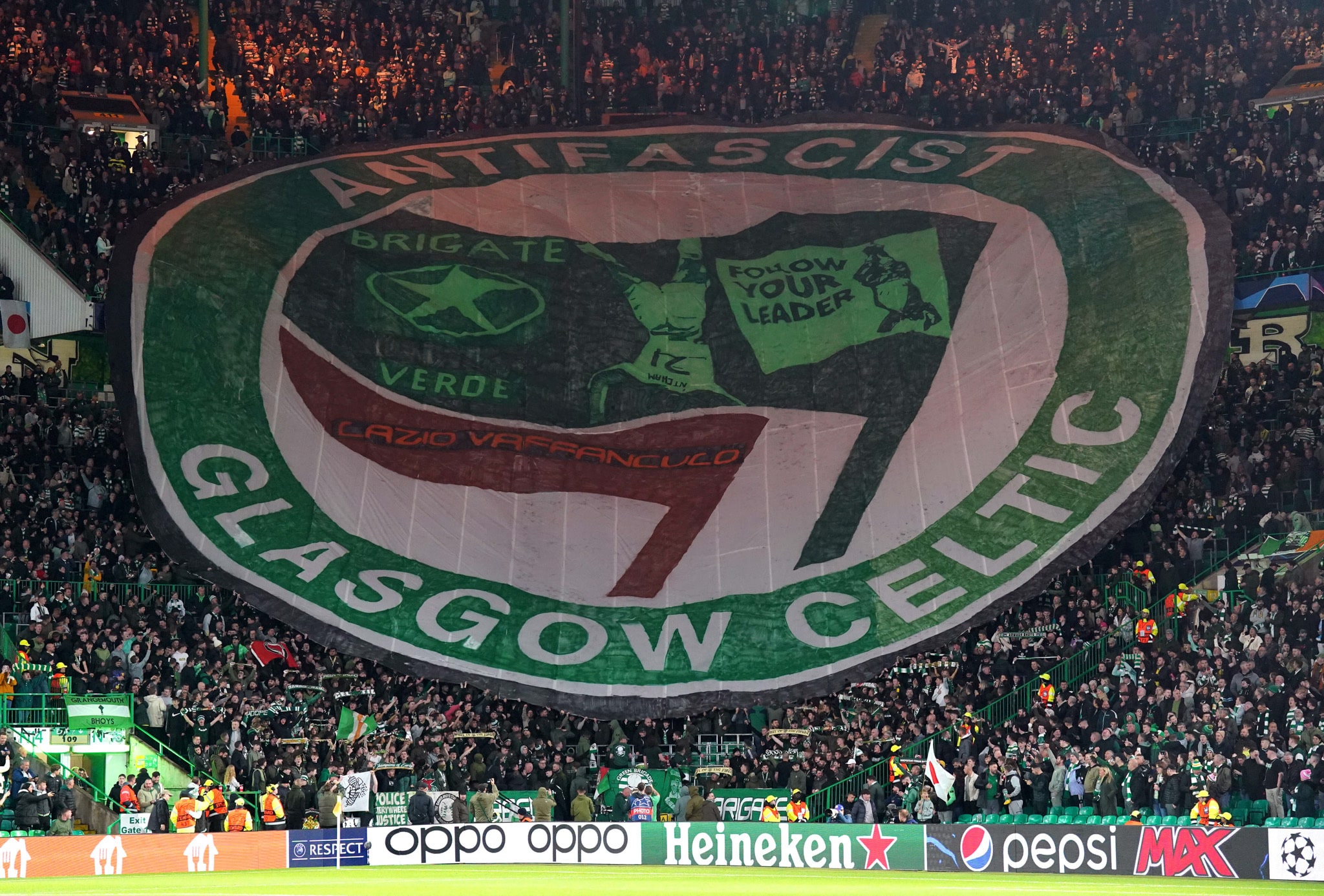 Celtic fans ban explained: Who are the Green Brigade? Why are they banned? What will happen now? 2 Celtic fans ban | The Green Brigade display anti-fascist banner