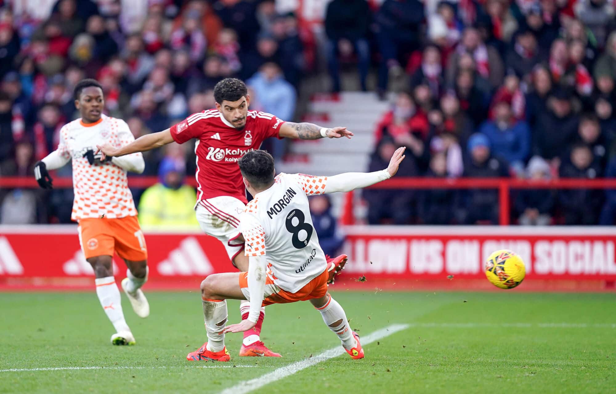 TV games announced for FA Cup Third Round replays 2 Morgan Gibbs White levels the scoring for Nottingham Forest against Blackpool in the FA Cup.