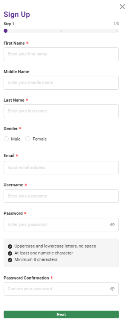 hollywoodbets sign up page
