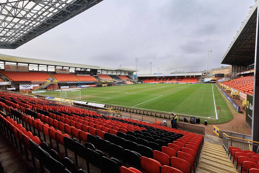 The ten biggest football grounds in Scotland 4 A general view of Tannadice Park