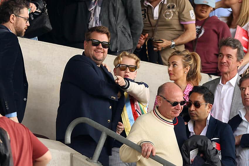 Famous football fans: Which team has the most celebrity supporters? 4 James Corden in the stands at the Gtech Community Stadium