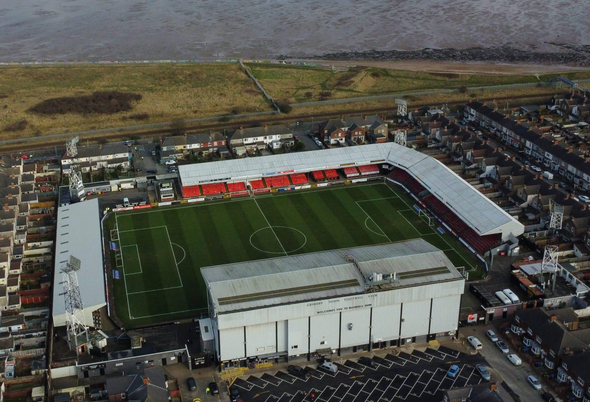 Highest and lowest altitude football stadiums in the UK 6 Blundell Park