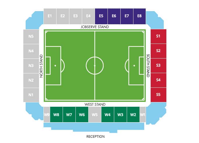 JobServe Community Stadium seating plan