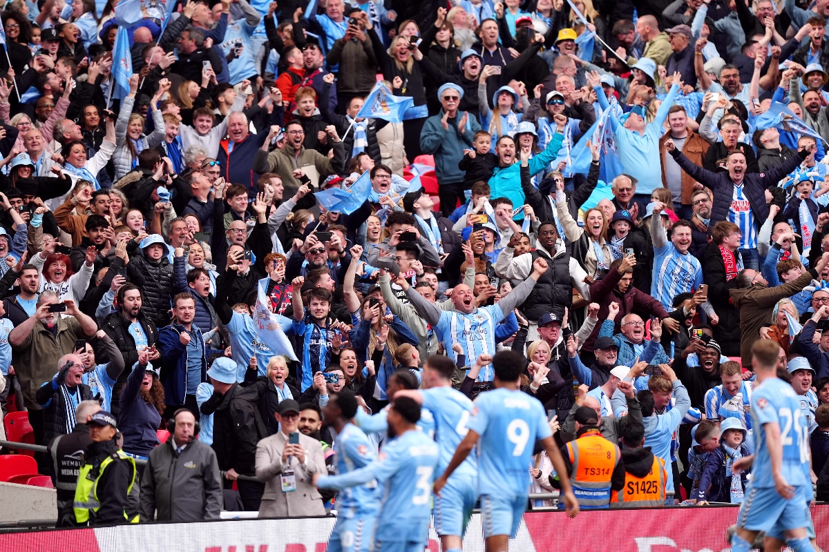 Coventry fans fail to turn up to support their team just days after Wembley heroics 1 Coventry fans