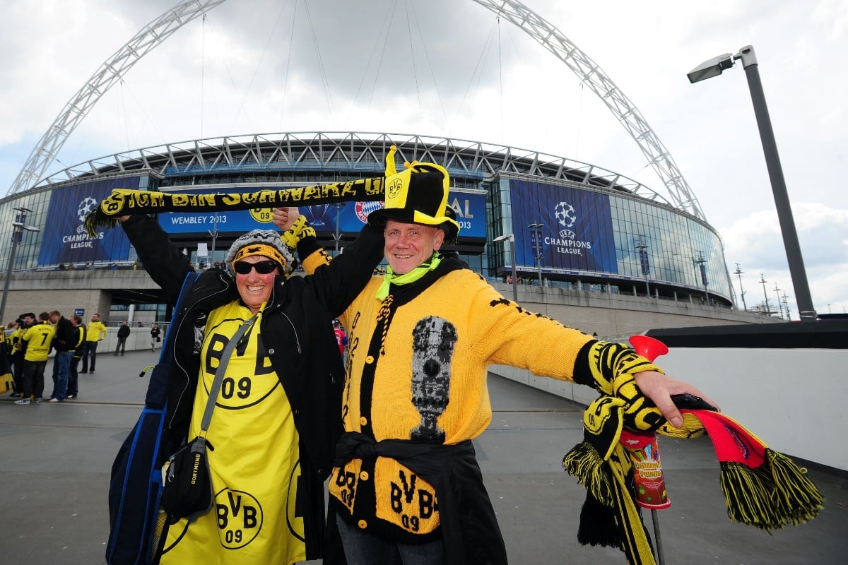 Borussia Dortmund fans in London