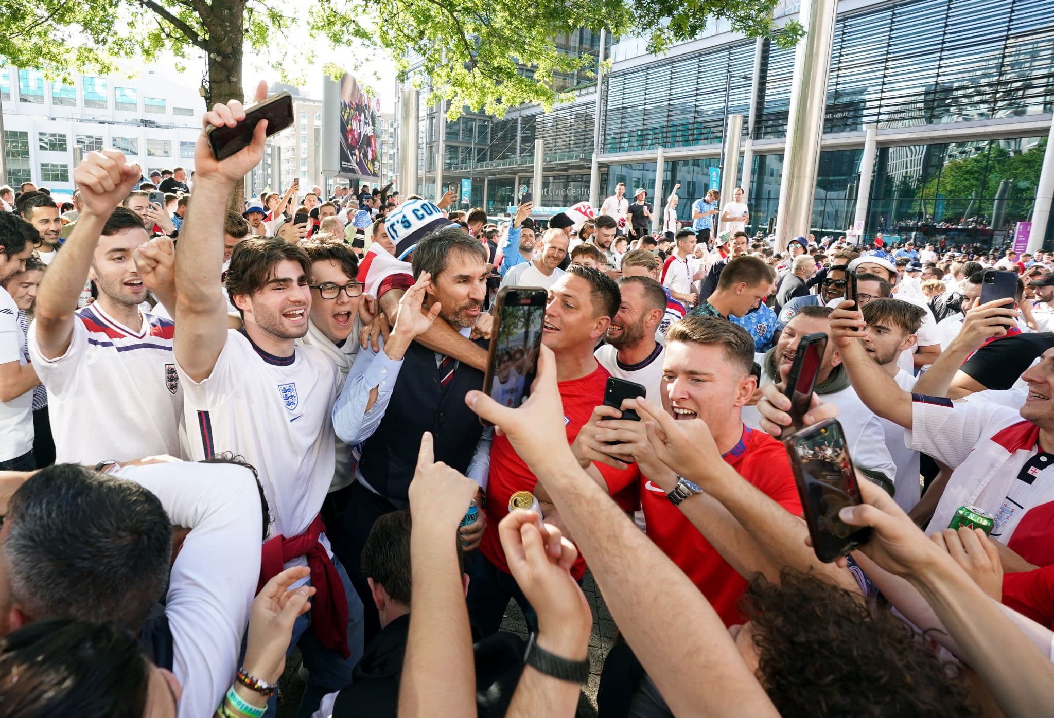 England fans in Frankfurt