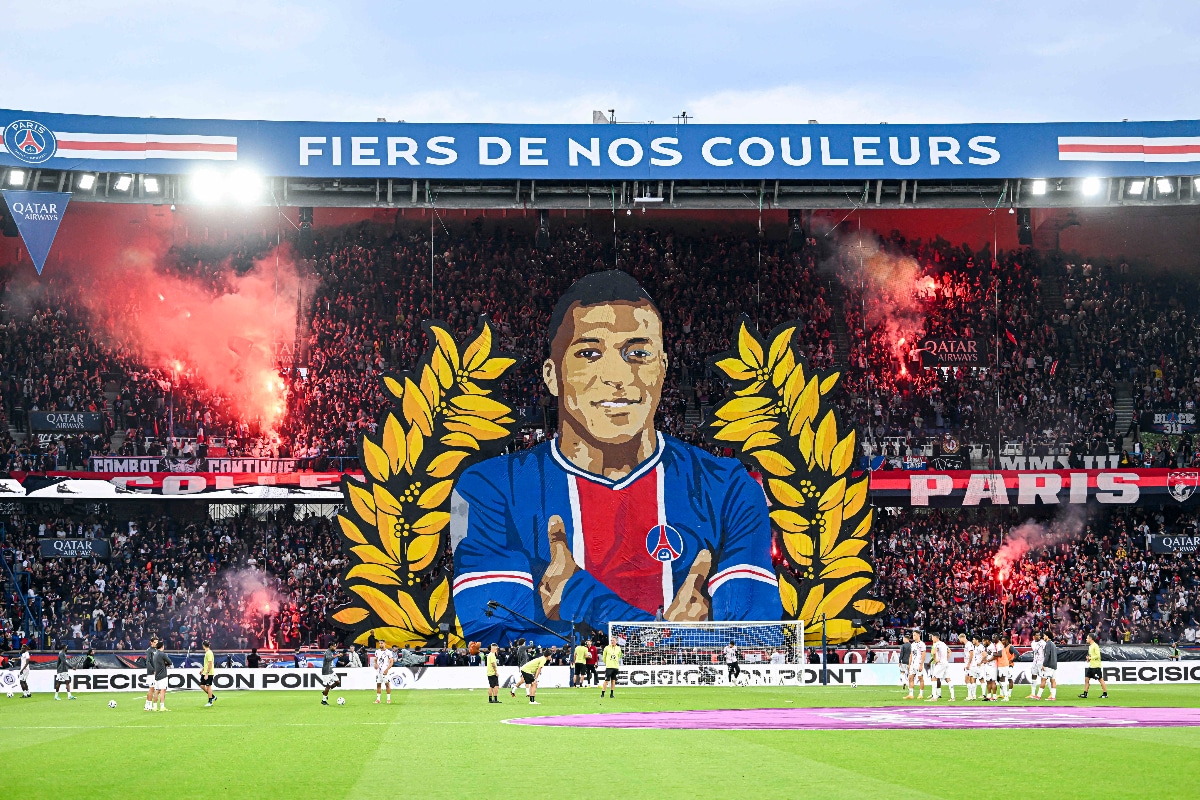 PSG Ultras say goodbye to Kylian Mbappe in special way 1 PSG ultras unveil mbappe tifo