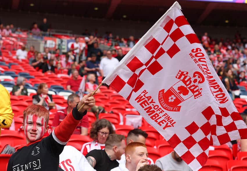 Southampton fans at the Championship play-off final