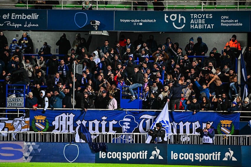 Troyes fans protest against City Football Group