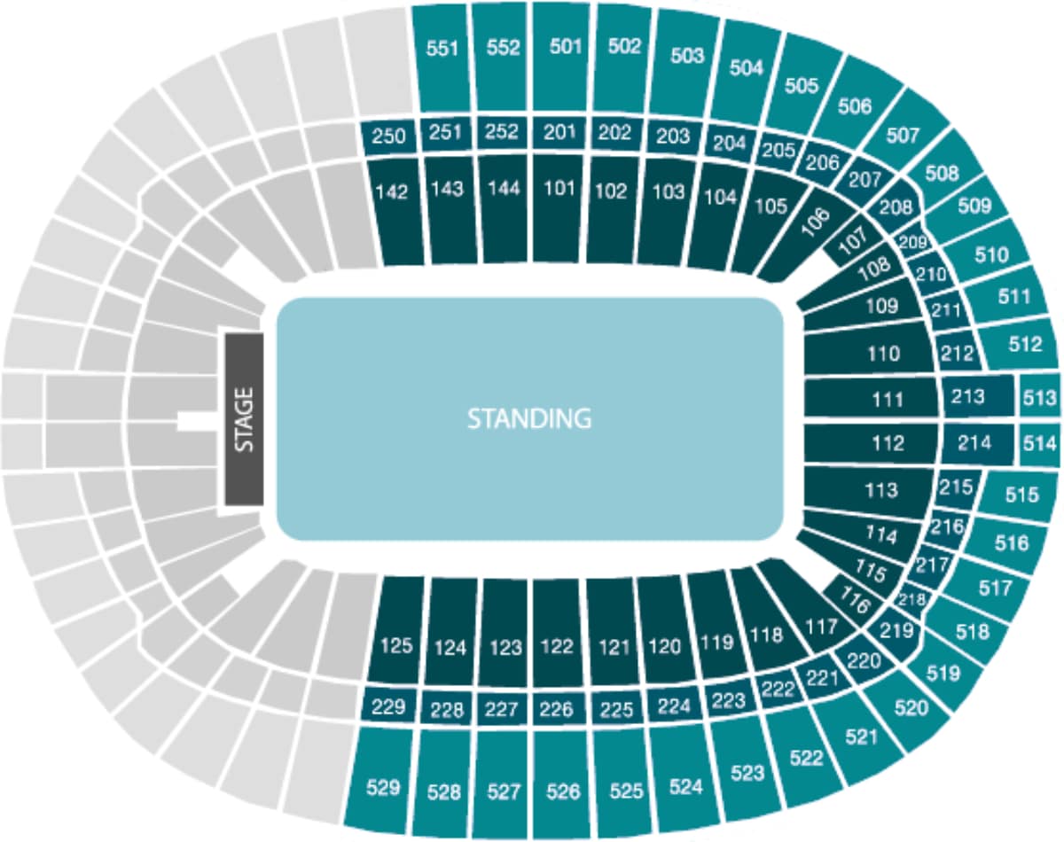Wembley stadium seating plan
