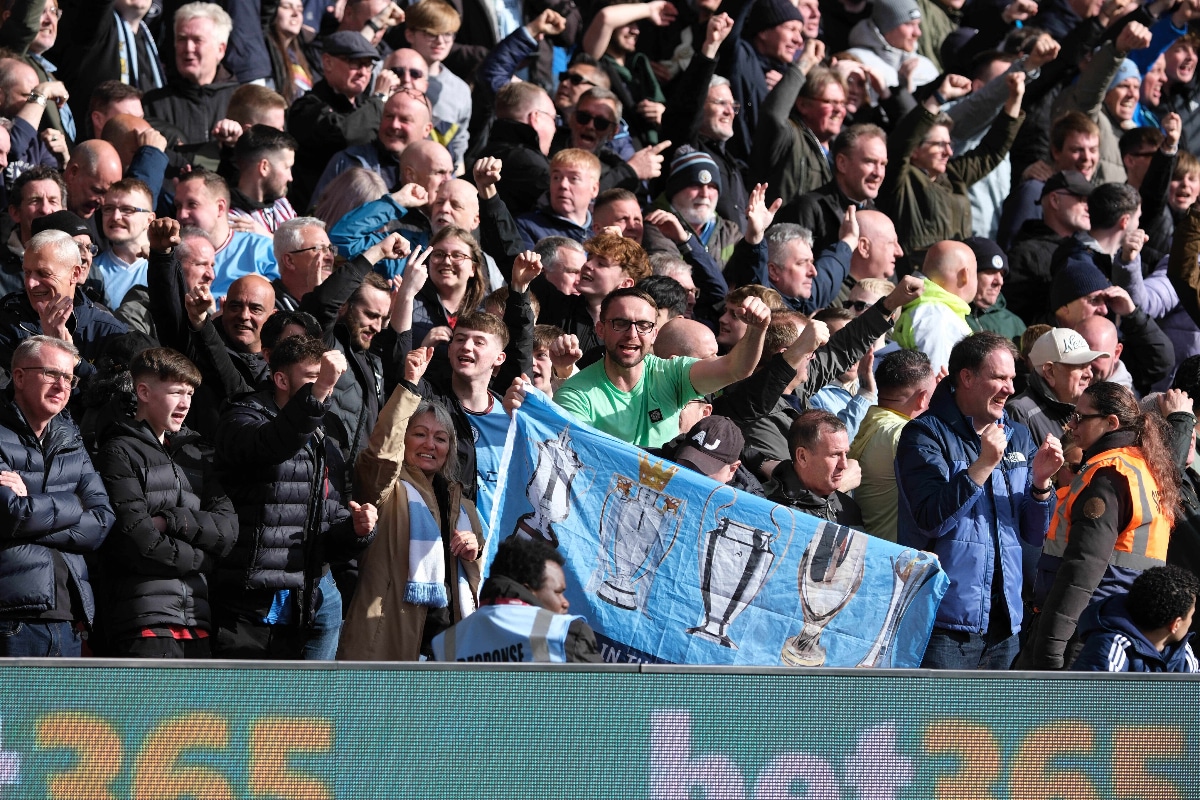 Man City away end surprises fans during match against Tottenham 1 man city away end
