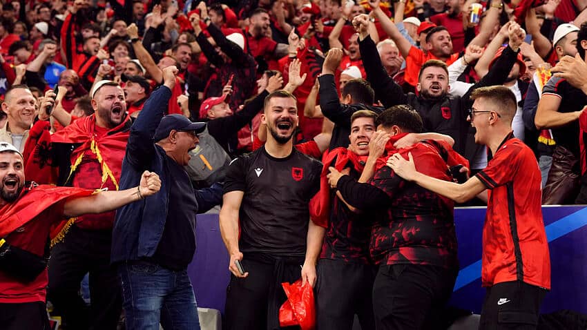 Albania fans at Dortmund Euro 2024