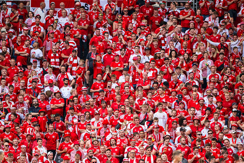 Denmark fans at Stuttgart Euro 2024