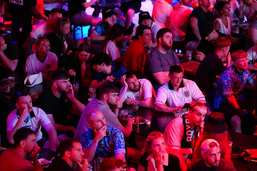 England fans go crazy at Euro 2024 fan park after last-gasp equalizer 1 England fans at Euro 2024 fan park