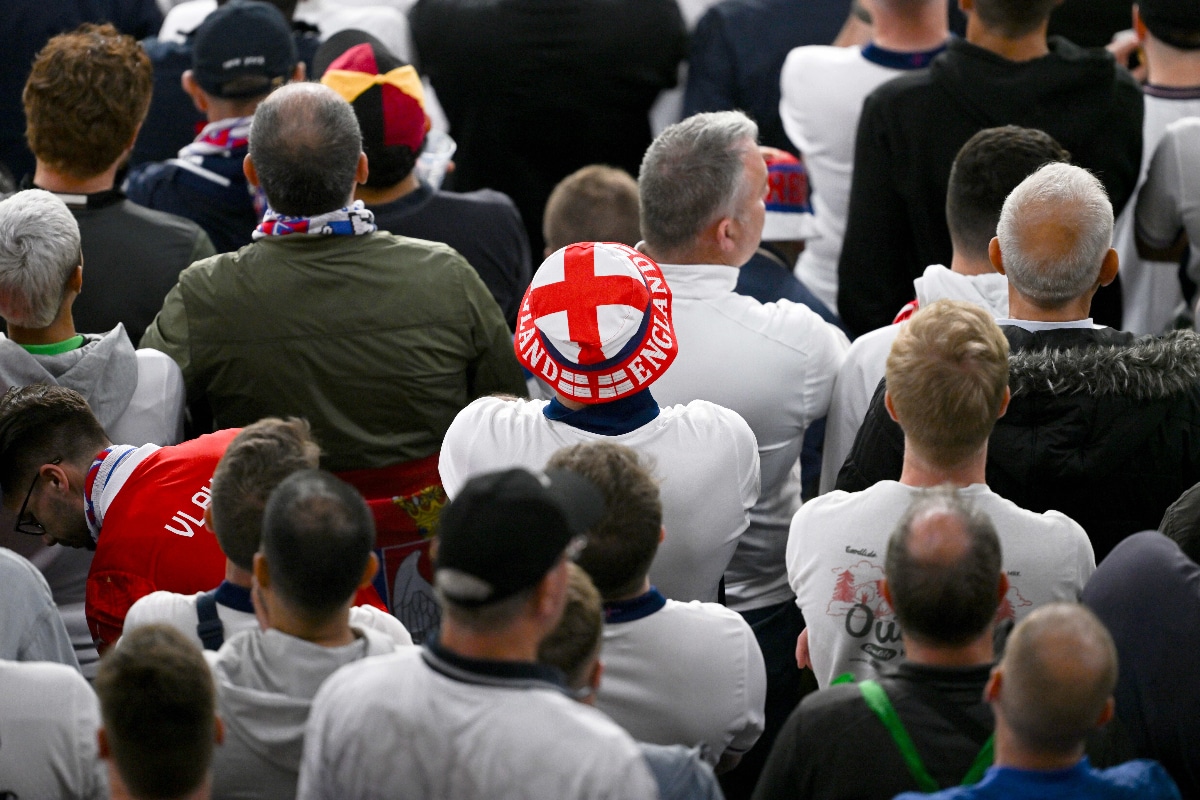 England fans sing Scotland's going home