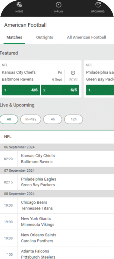 Unibet NFL betting
