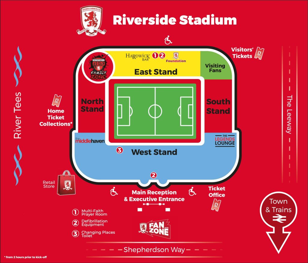 Riverside Stadium seating plan