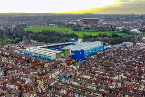 What are the closest professional football stadiums to each other? Liverpool, Nottingham and more