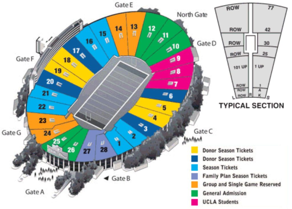 Rose Bowl stadium map