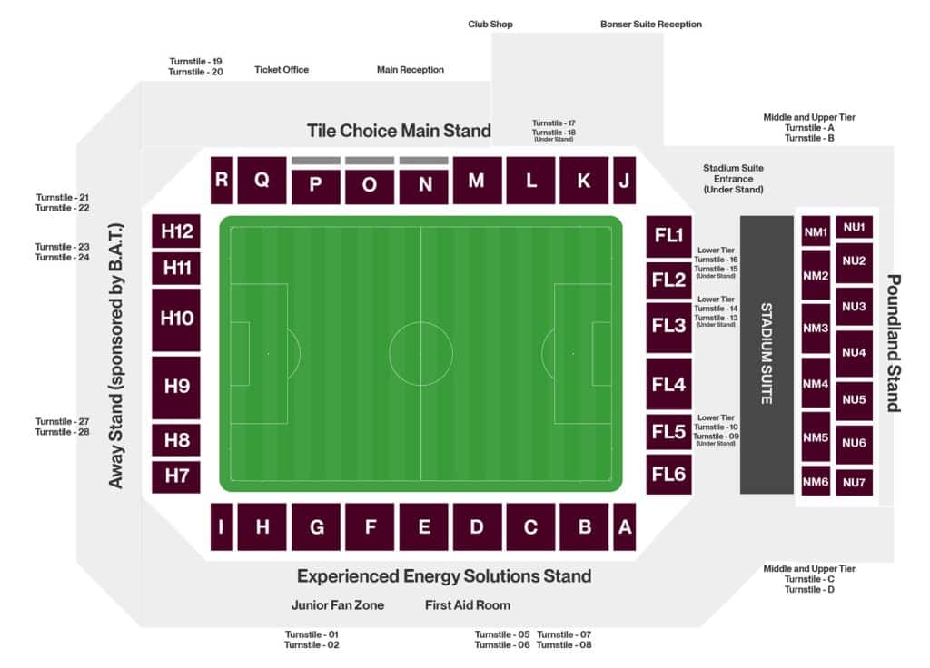 Bescot Stadium seating plan 