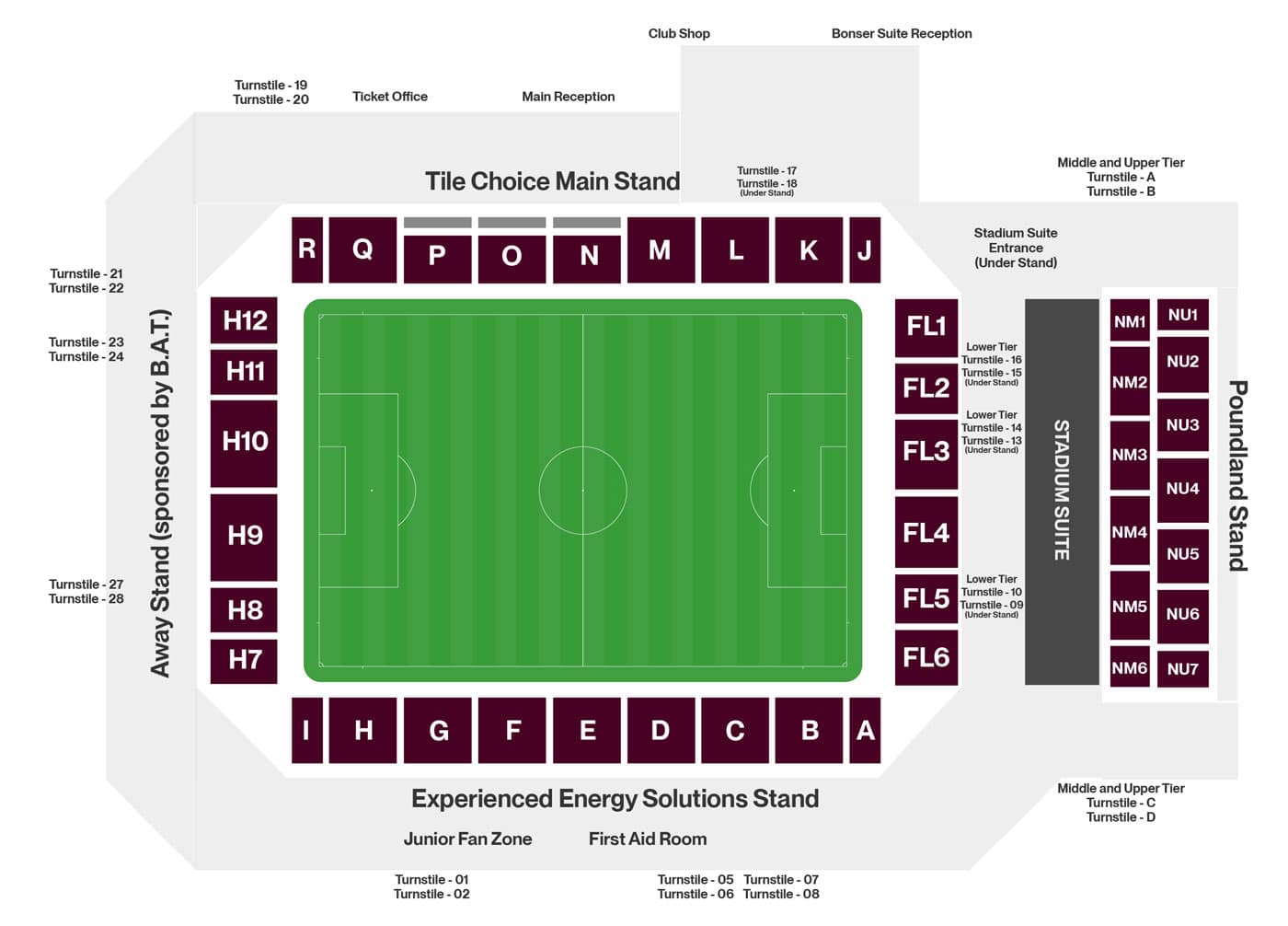 Bescot Stadium seating plan