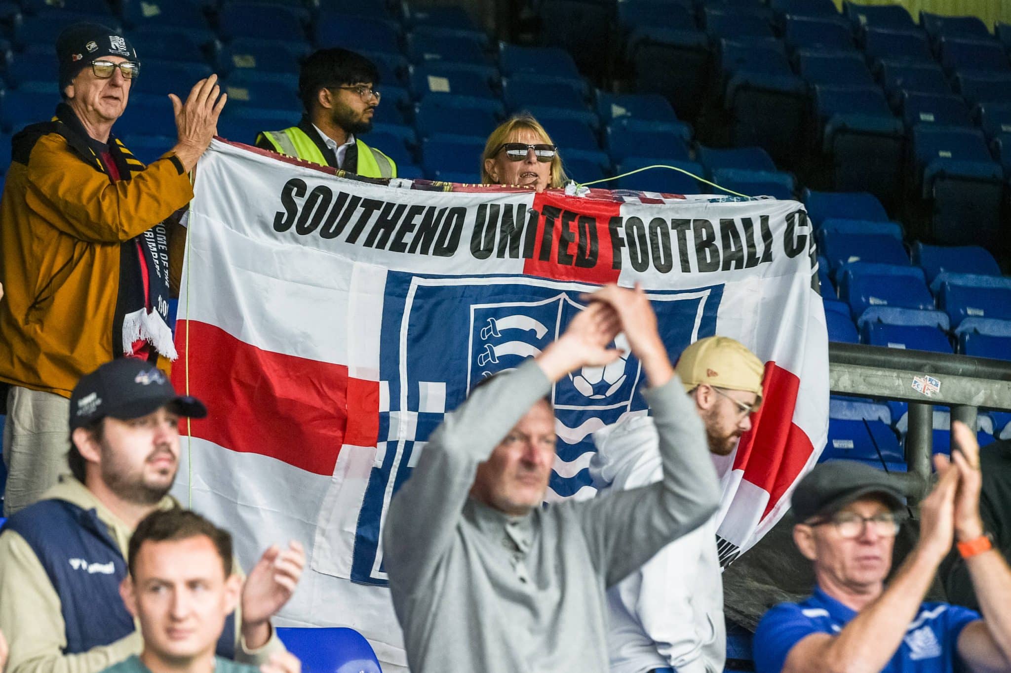 Southend United fans showing support for The Shrimpers